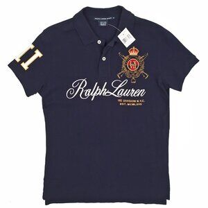 NEW Vintage Polo Ralph Lauren Polo Shirt! Navy  Big Ralph Lauren Script & Crest